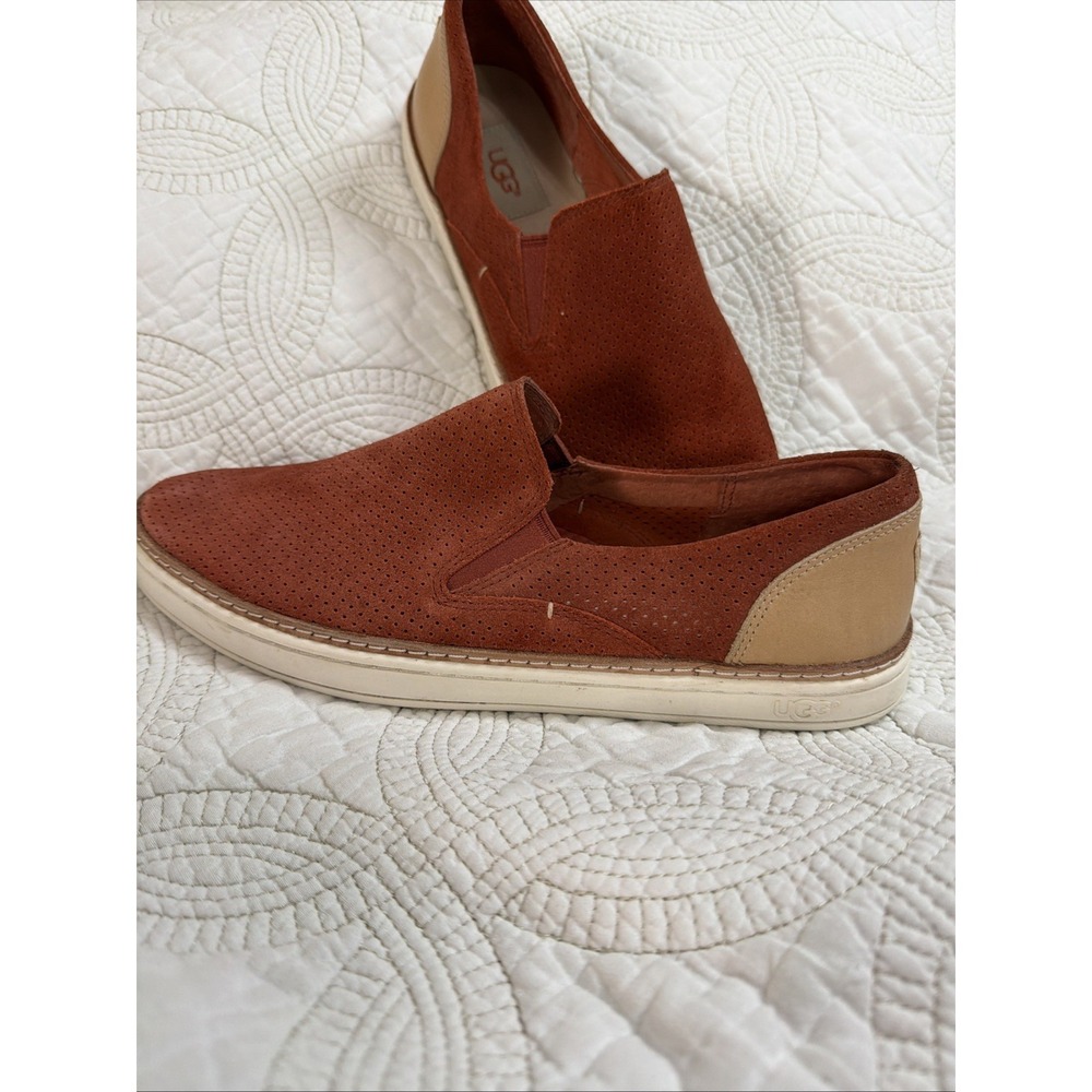 UGG‎ Adley Perf Slip-On Suede Sneakers Flats Paprika Women's Sz 8 EUC